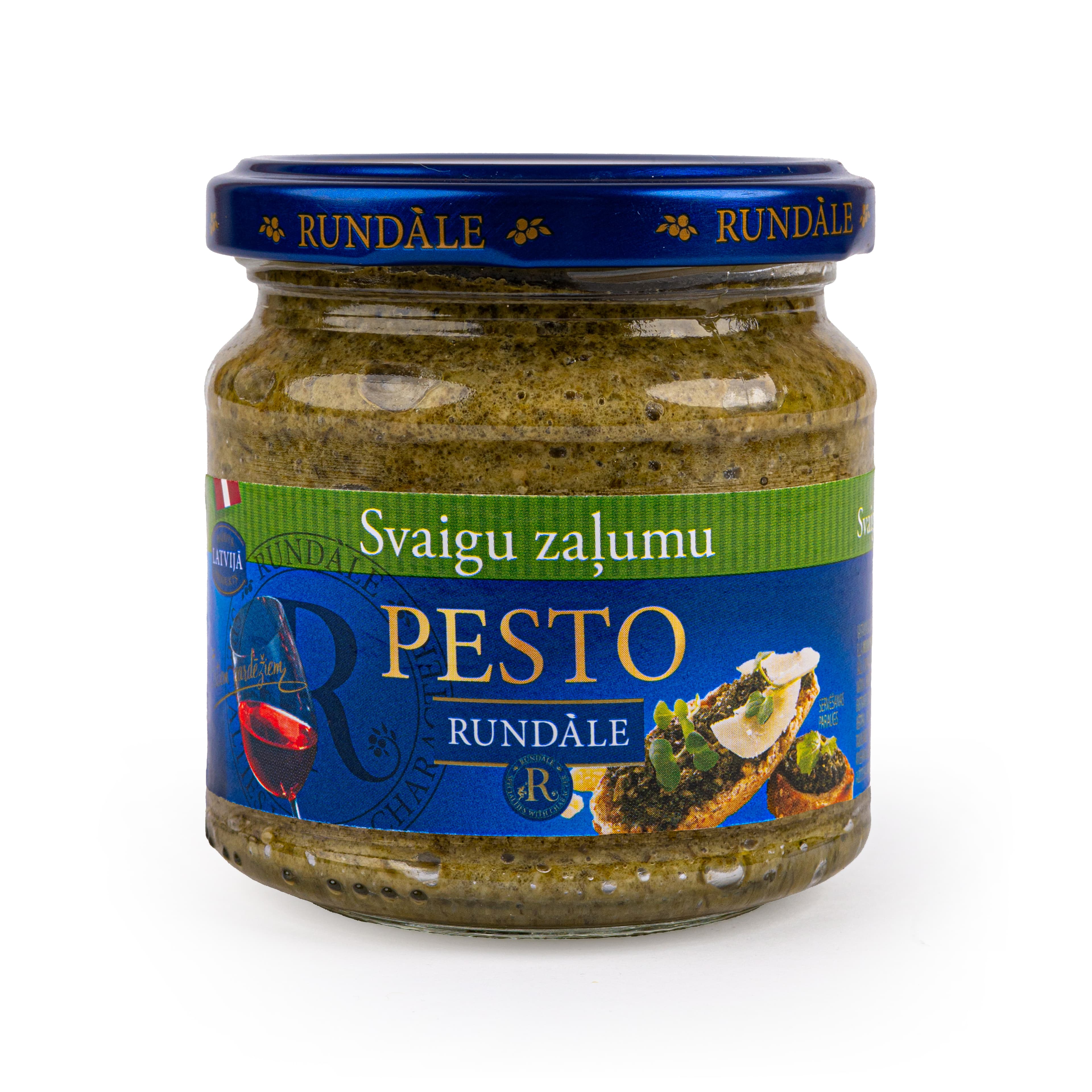 Rundāle svaigu zaļumu pesto